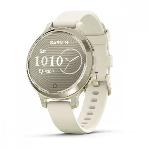 Смарт-часы Garmin Lily 2 Active с золотистым безелем, бежевый силиконовый ремешок, 010-02891-00