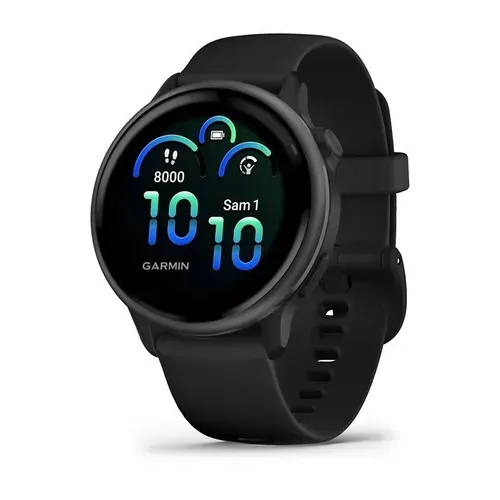Смарт-часы Garmin Vivoactive 6 - 42mm темно-серые с черным ремешком, (010-02985-00)