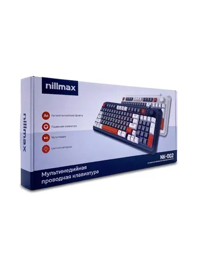 Игровая клавиатура Nillmax NK-002, 94 клавиши, RGB-подсветка, мультимедийный контроллер