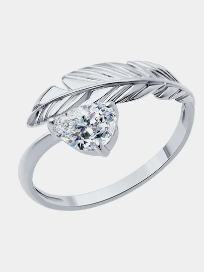 Кольцо из серебра с фианитом SOKOLOV, 94014072