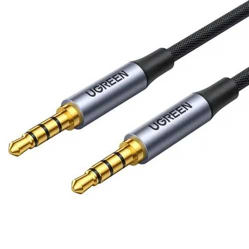 Кабель UGREEN AV183 (20497) 3.5mm Male to Male 4-Pole Microphone Audio Cable. Длина: 1,5м. Цвет: черный