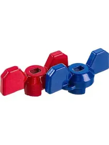 Рукоятка для шарового крана PROFACTOR PF STANDARD бабочка, красный/синий пара 1" PF FBV 2525WH