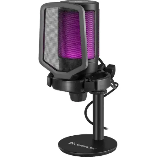 Defender Наушники Игровой стрим микрофон Impulse GMC 600 USB, RGB, провод 1.7 м 64660