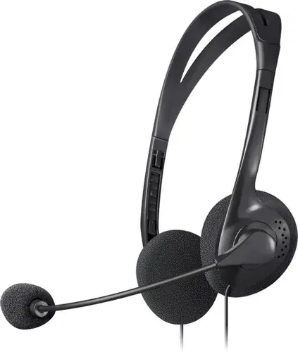 Наушники проводные для компьютера Defender HN-102, черные, 1,8м, накладные (63102)