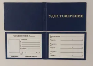 Удостоверение личности, 5 штук (размер 95х65мм), цвет синий