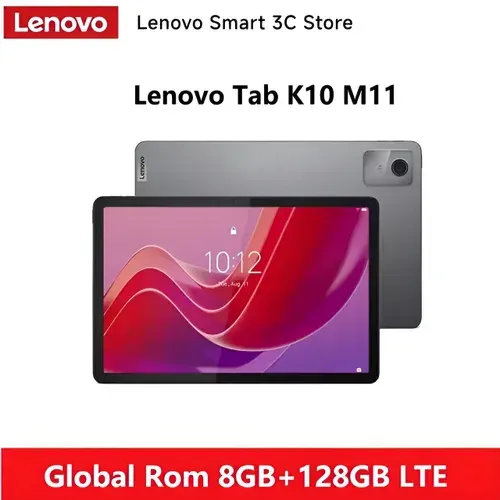 Lenovo Планшет Tab K10, 11", 8/128ГБ, Wi-Fi+4G LTE, Android 13 ( Русский язык)., 11" 8 ГБ/128 ГБ, серый