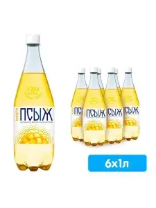 Вода газированная ПСЫЖ со вкусом Манго 1 л х 6 шт.