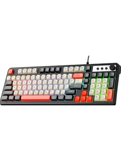 Клавиатура G98 Black Rainbow - проводная клавиатура RGB с 98 кнопками, USB
