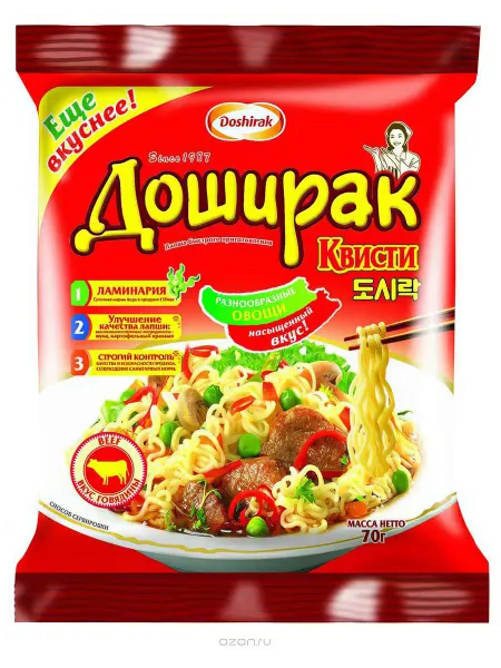 Лапша быстрого приготовления Доширак Квисти со вкусом