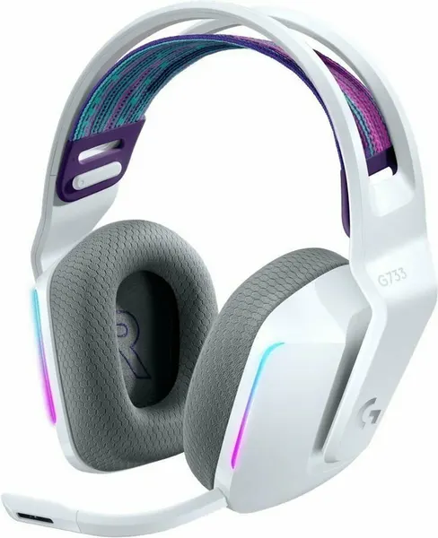 Гарнитура игровая LOGITECH G733 Lightspeed Wireless RGB Gaming White (981-000883)