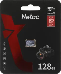 Netac P500 Ultra 128 ГБ Карта памяти microSDXC, NT02P500ULT-128G-S
