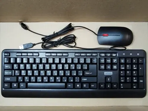 Набор клавиатура + мышь Lenovo Wired 160 oem проводной USB от солидного качественного бренда, универсального применения