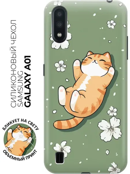Samsung Чехол на Galaxy A01 с котиками