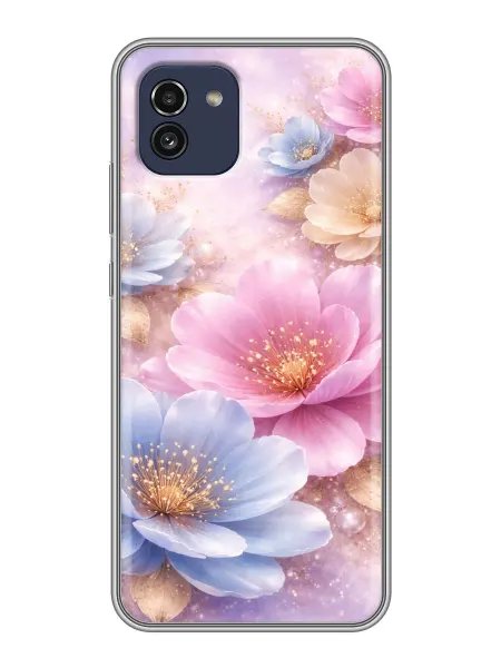 ChesnoCase Чехол на Samsung Galaxy A03 женский с цветами