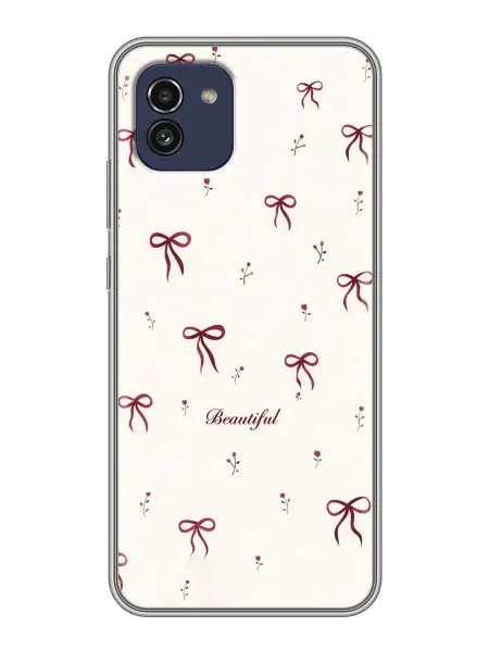 ChesnoCase Чехол на Samsung Galaxy A03 бантики для девочки