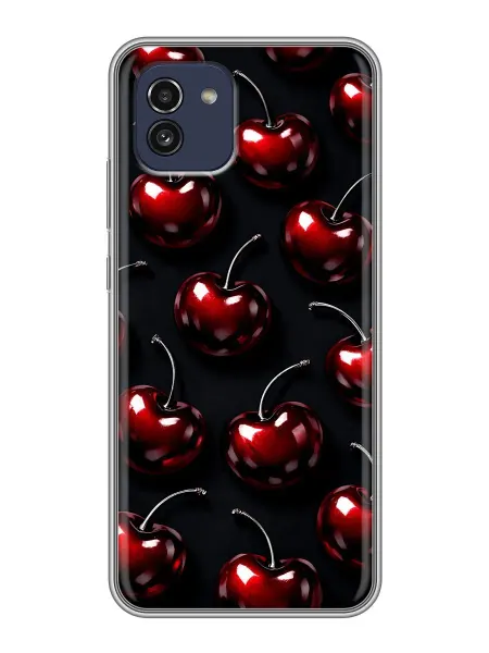 ChesnoCase Чехол на Samsung Galaxy A03 вишенки для девочки
