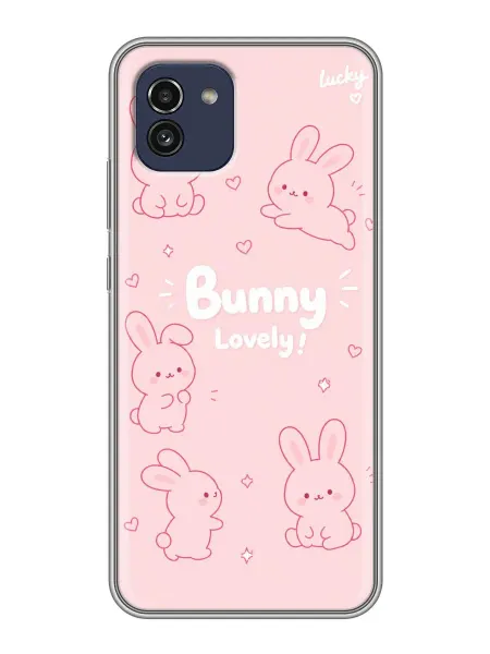 ChesnoCase Чехол на Samsung Galaxy A03 Зайцы для девушки