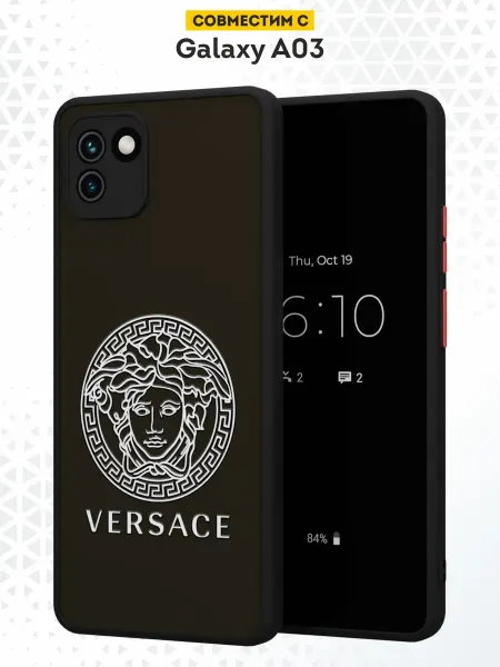 DesignOnCase Чехол бампер на Samsung A03 с принтом Версаче