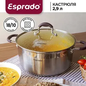 Кастрюля из нержавеющая стали с крышкой Esprado Toffee 2,9 л
