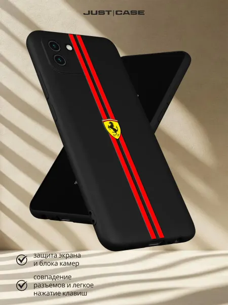Принт-бутик Чехол на Samsung A03 с принтом Логотип Ferrari