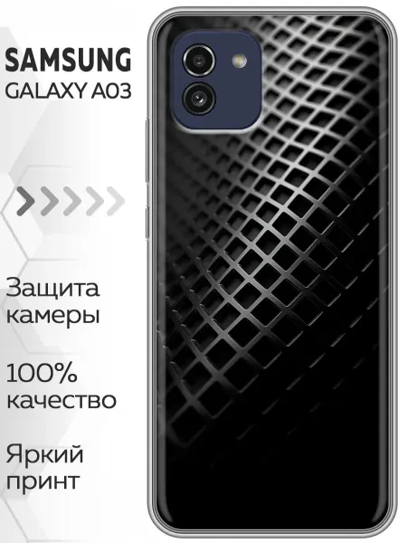 Marketclub Чехол на Samsung Galaxy A03 металл мужской принт