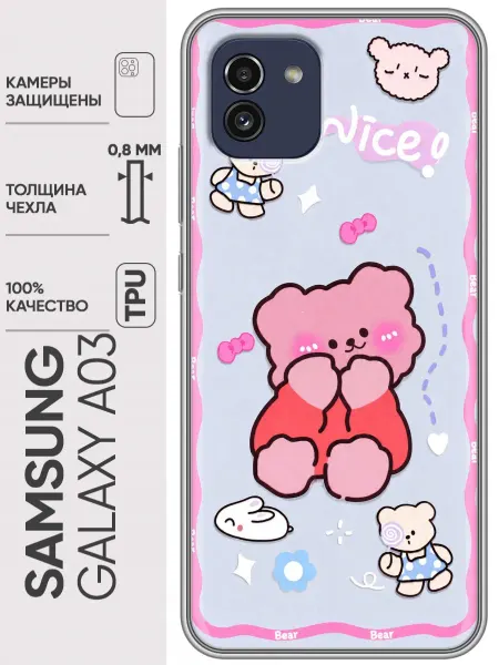 Trendmall Чехол на Samsung Galaxy A03 принт для девочки