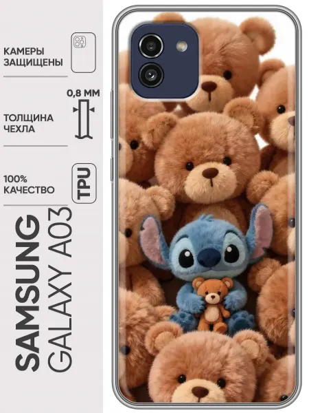 Trendmall Чехол на Samsung Galaxy A03 Стич (для девочки)