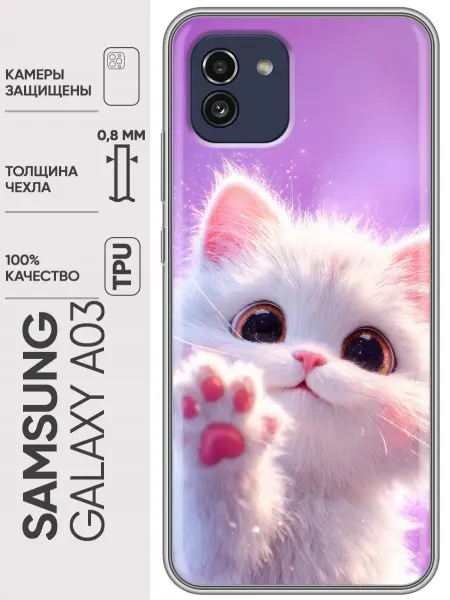 Trendmall Чехол на Samsung Galaxy A03 котик для девушки