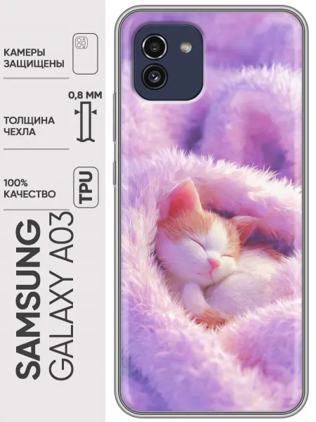 Trendmall Чехол на Samsung Galaxy A03 котики женский
