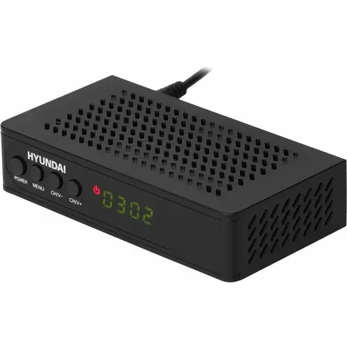 ТВ-ресивер для телевизора цифровой на 20 каналов DVB-T2 Hyundai H-DVB240 черный (H-DVB240)
