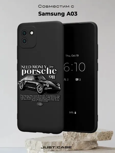 Принт-бутик Чехол на Samsung A03 с принтом Машина Порше
