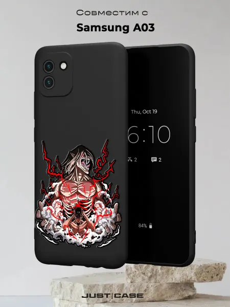 Принт-бутик Чехол на Samsung A03 с принтом Атака титанов