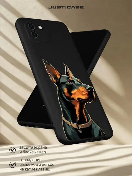 Принт-бутик Чехол на Samsung A03 с принтом Доберман