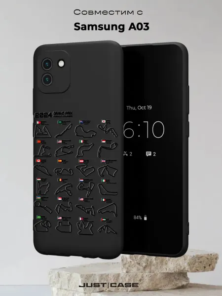 Принт-бутик Чехол на Samsung A03 с принтом трасса Гран-при