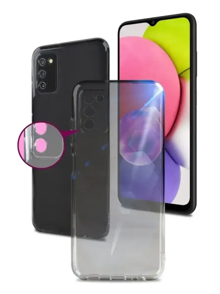 Mobileplus Чехол на Samsung Galaxy A03s прозрачный cиликоновый бампер