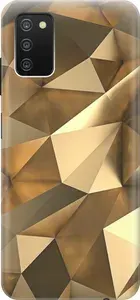 Силиконовый чехол на Samsung Galaxy A03s / Самсунг А03 эс с принтом "Бронзовые грани"