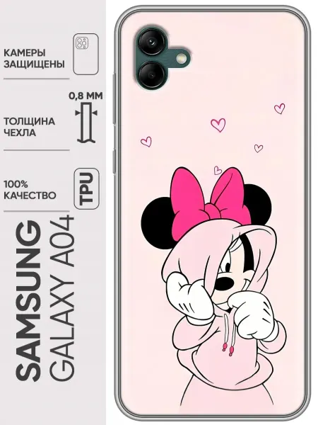 Trendmall Чехол на Samsung Galaxy A04 Минни Маус для девочки