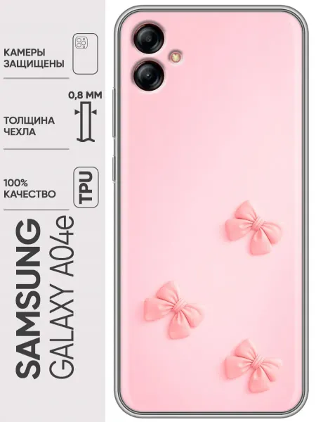 Trendmall Чехол на Samsung Galaxy A04e бантики для девочек