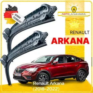 Дворники Renault Arkana / Рено Аркана 2018 / 2019 / 2020 / 2021 / 2022 Щетки стеклоочистителя бескаркасные автомобильные LYNXauto 600мм-450мм к-т 2шт.