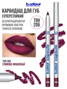 B.COLOUR PROFESSIONAL Карандаш для губ матовый стойкий CAPSULE 206