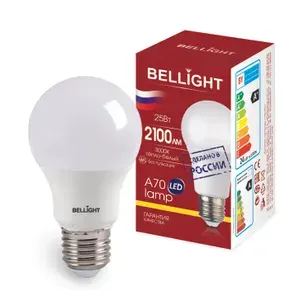 Лампа Bellight LED A70 220V/25W/E27 2100Lm 3000К светодиодная,1шт.