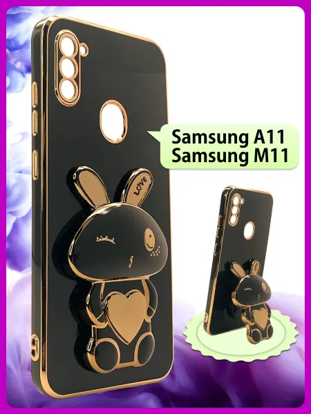 РИНОФОН Чехол подставка с попсокет на Samsung Galaxy A11, M11