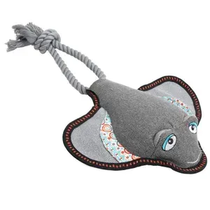 Игрушка для собак мягкая Triol "Скат с веревкой", 25*42 см