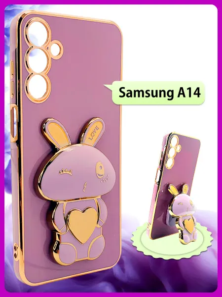 РИНОФОН Чехол подставка с попсокет на Samsung Galaxy A14