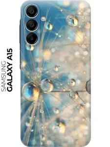 Силиконовый чехол на Samsung Galaxy A15 / Самсунг А15 с рисунком "Одуванчик в капельках"