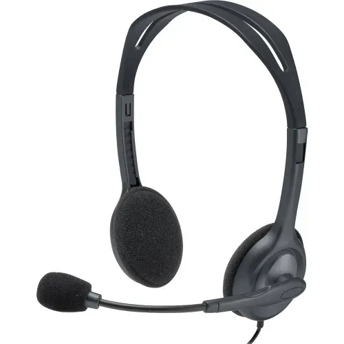 Logitech Наушники проводные с микрофоном, 3.5 мм, серый