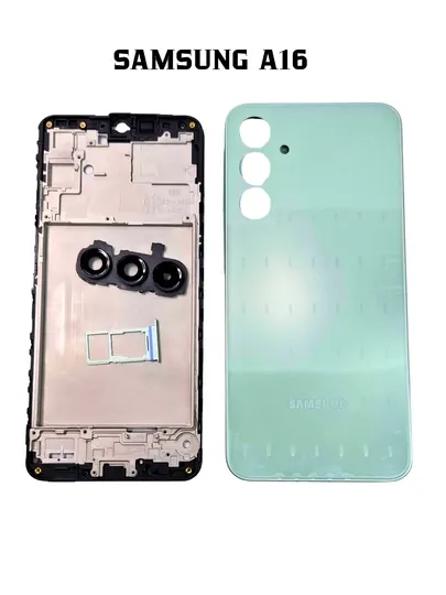 Комплект корпуса для Samsung A16: задняя крышка, рамка, лоток SIM и кнопки