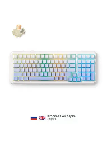 Механическая клавиатура Mchose K99 V2, 3 типа подключения, 98%, цвет Glacier Gradient, переключатели Icy Creamsicle Switch