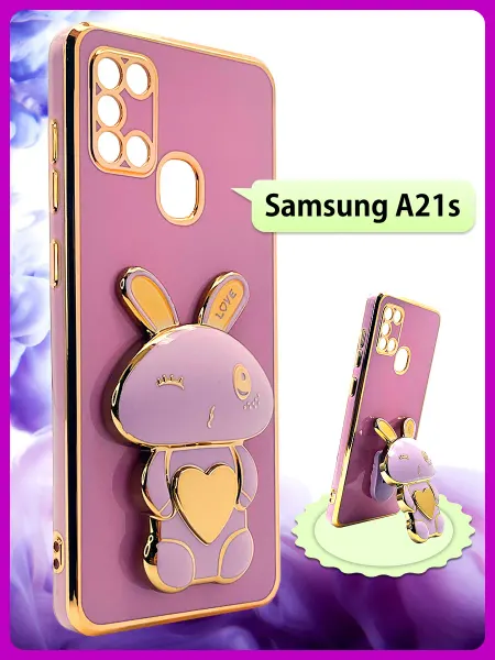 РИНОФОН Чехол подставка с попсокет на Samsung Galaxy A21s