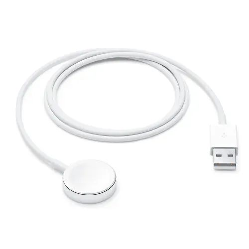 Кабель зарядного устройства Apple Watch Magnetic Charger to USB Cable MX2E2/A, A2255, белый